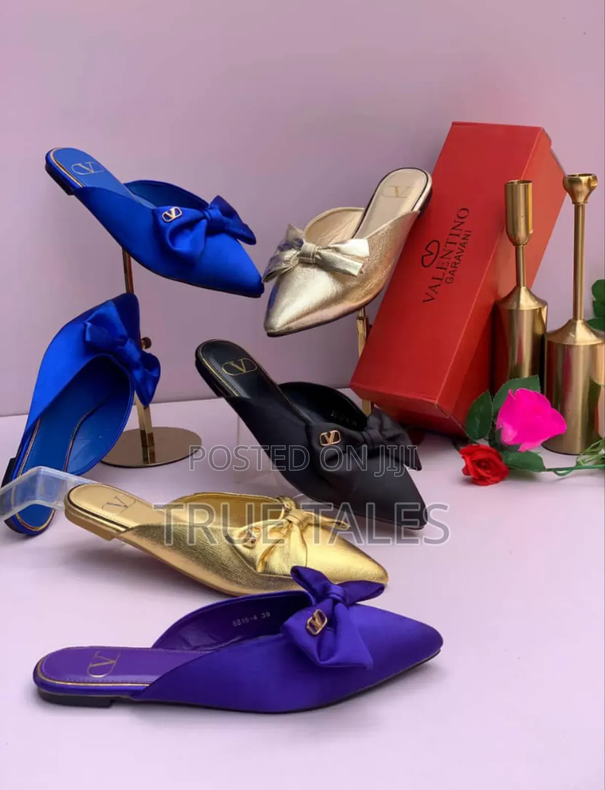 Valentino Luxury Flat Half Shoes Slippers With Branded Box