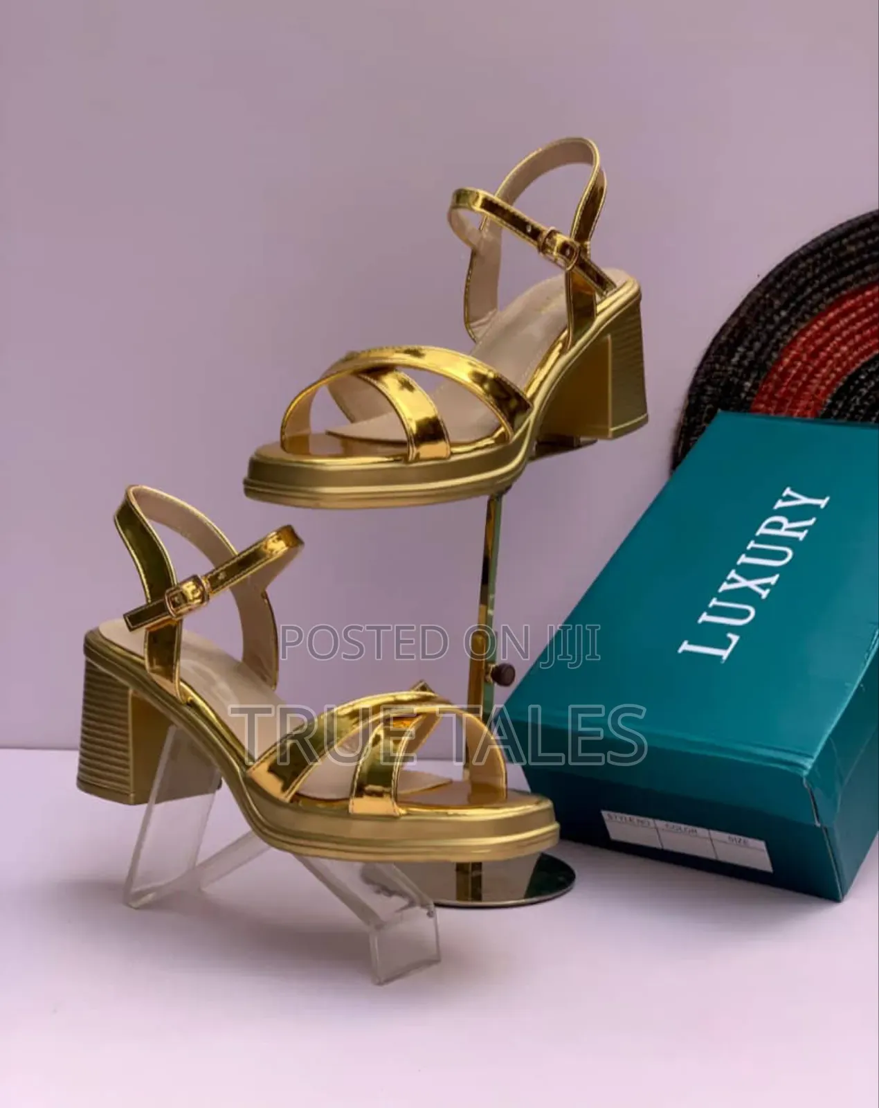 Luxury Block Heels Sandals With Branded Box Sizes 37 To 42