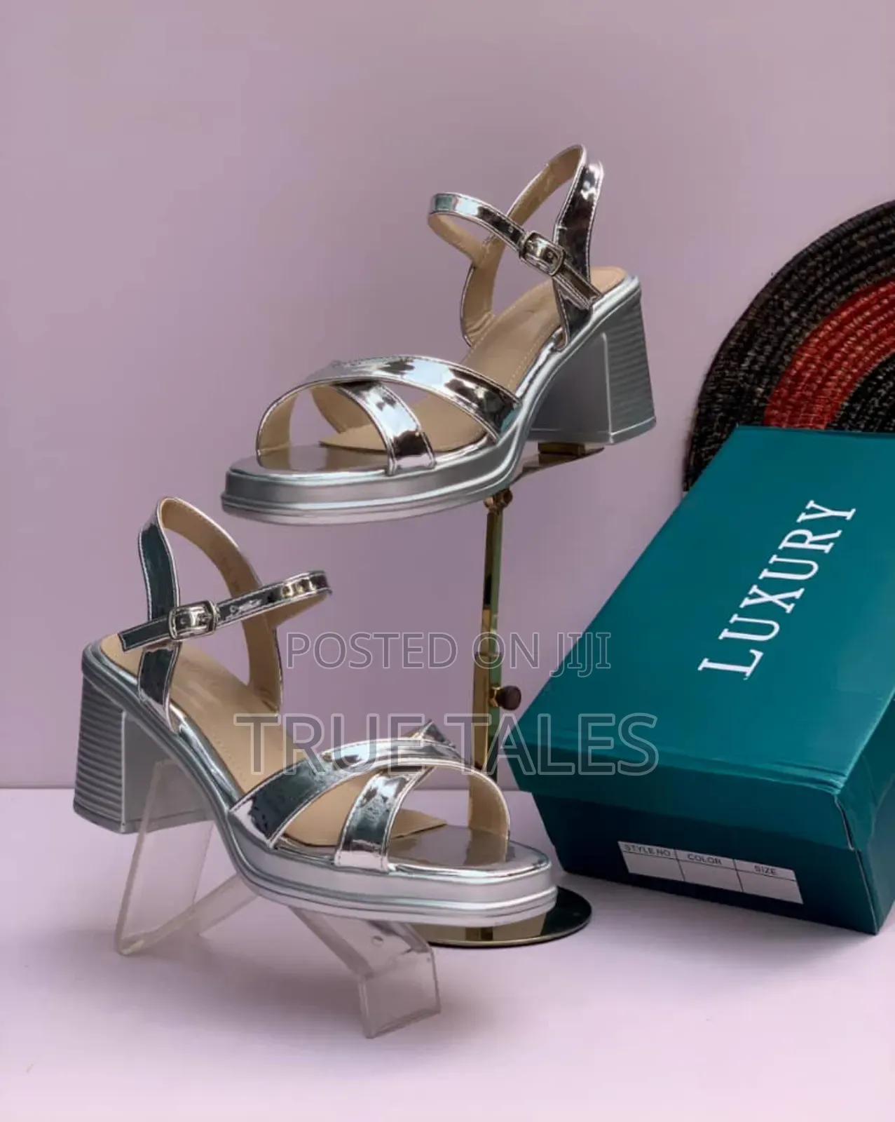 Luxury Block Heels Sandals With Branded Box Sizes 37 To 42