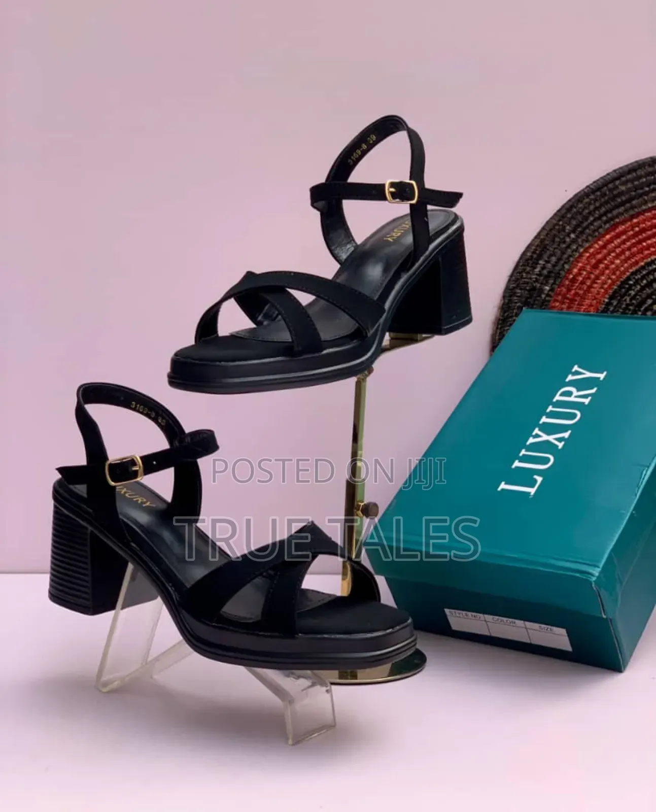 Luxury Block Heels Sandals With Branded Box Sizes 37 To 42