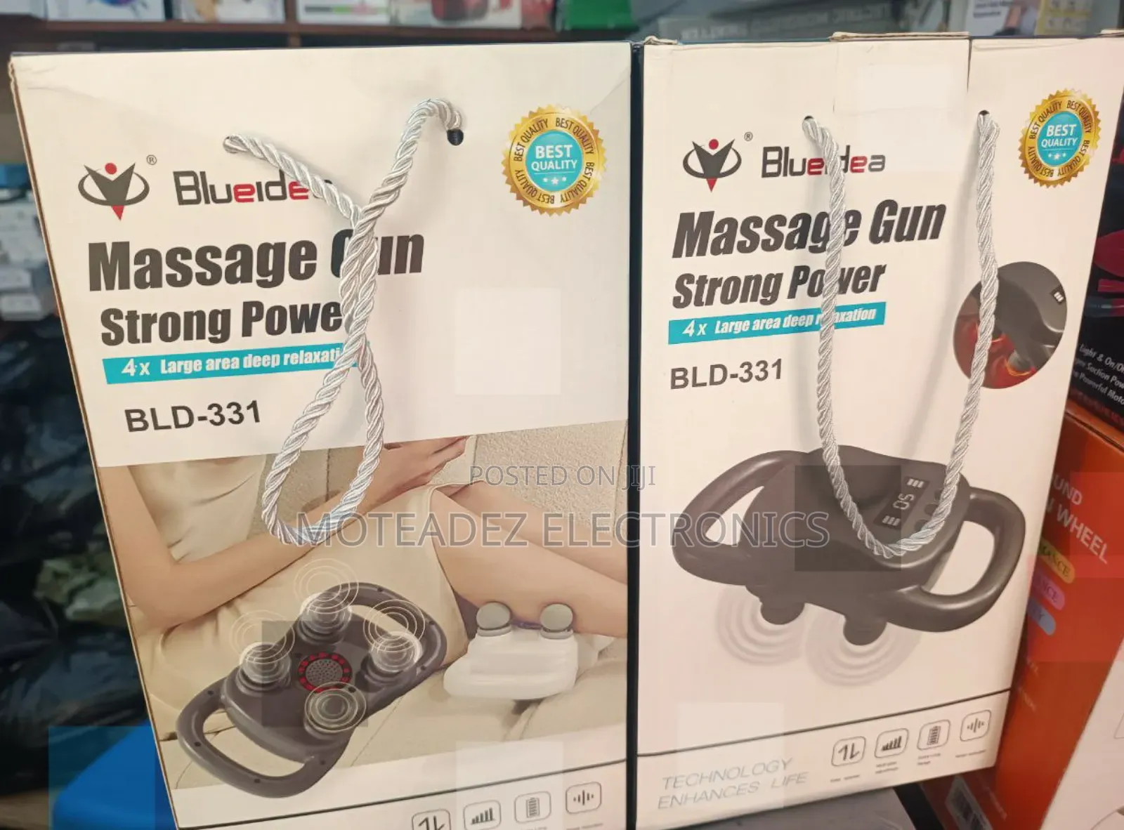 Blueidea Strong Power 4 Head Deep Muscle Relief Massage Gun