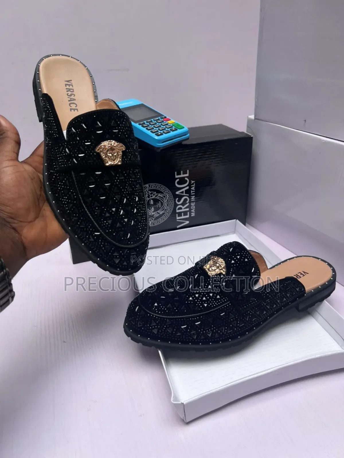 All Stoned Versace Half Shoe for Men