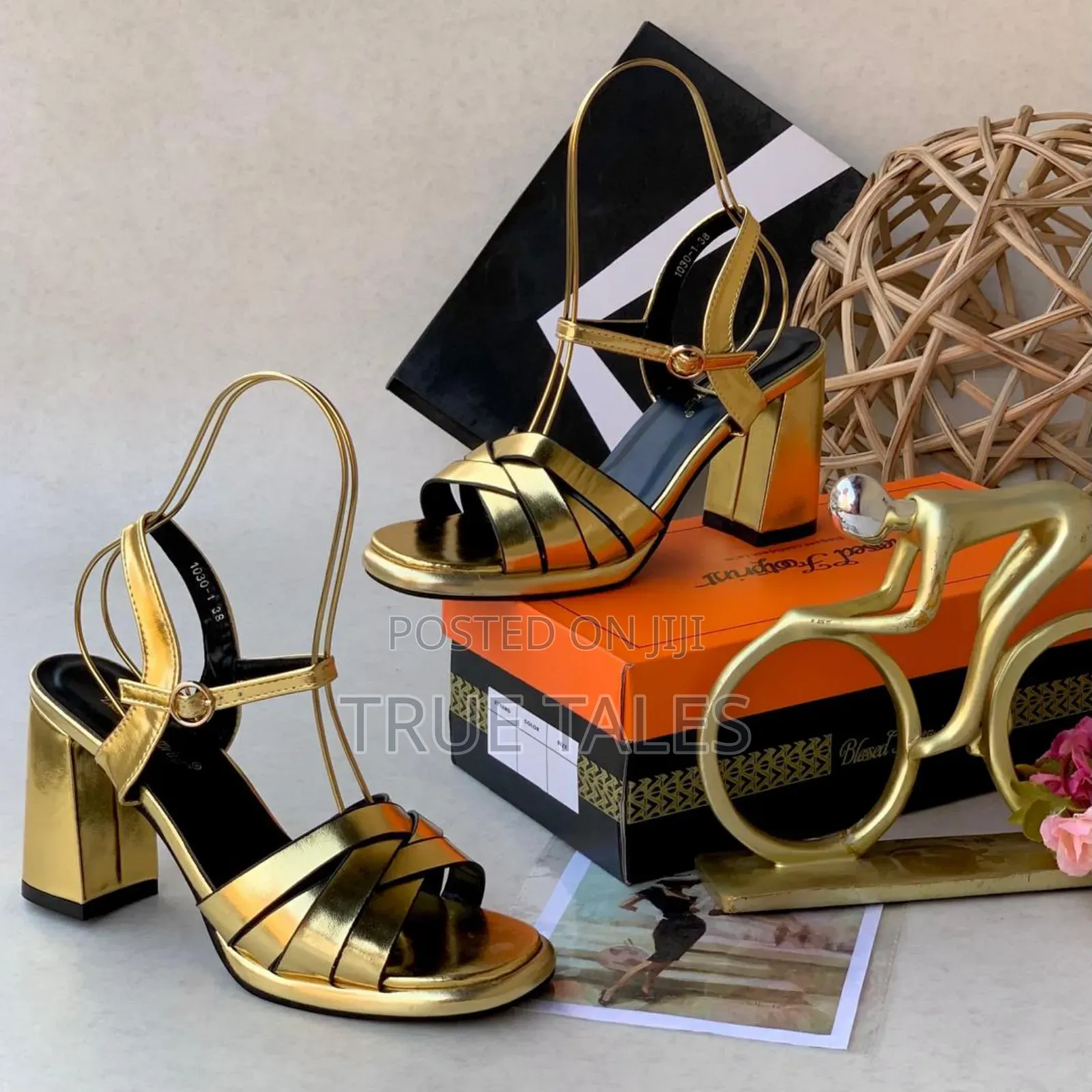 Elegant Criss Cross Block Heels Sandals Sizes 37 to 43