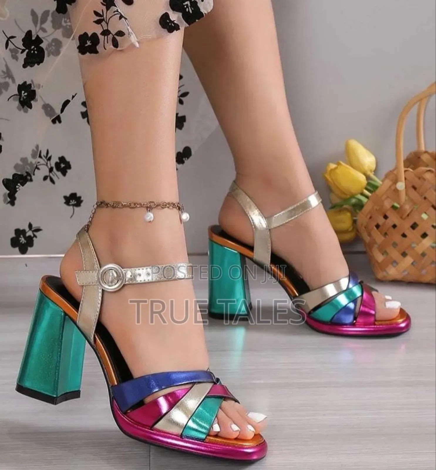 Elegant Criss Cross Block Heels Sandals Sizes 37 to 43