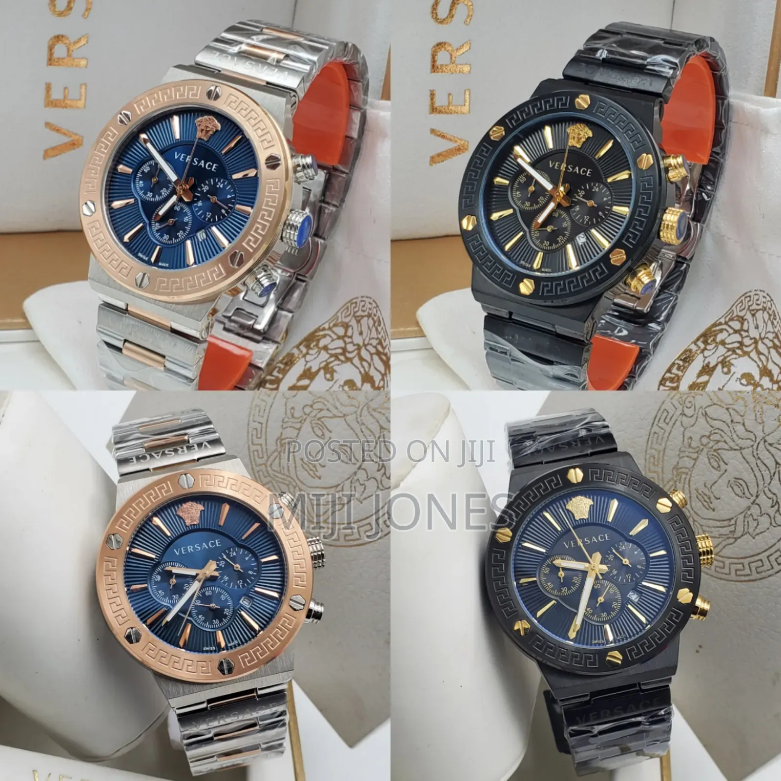 Versace Men Round Dial Watches
