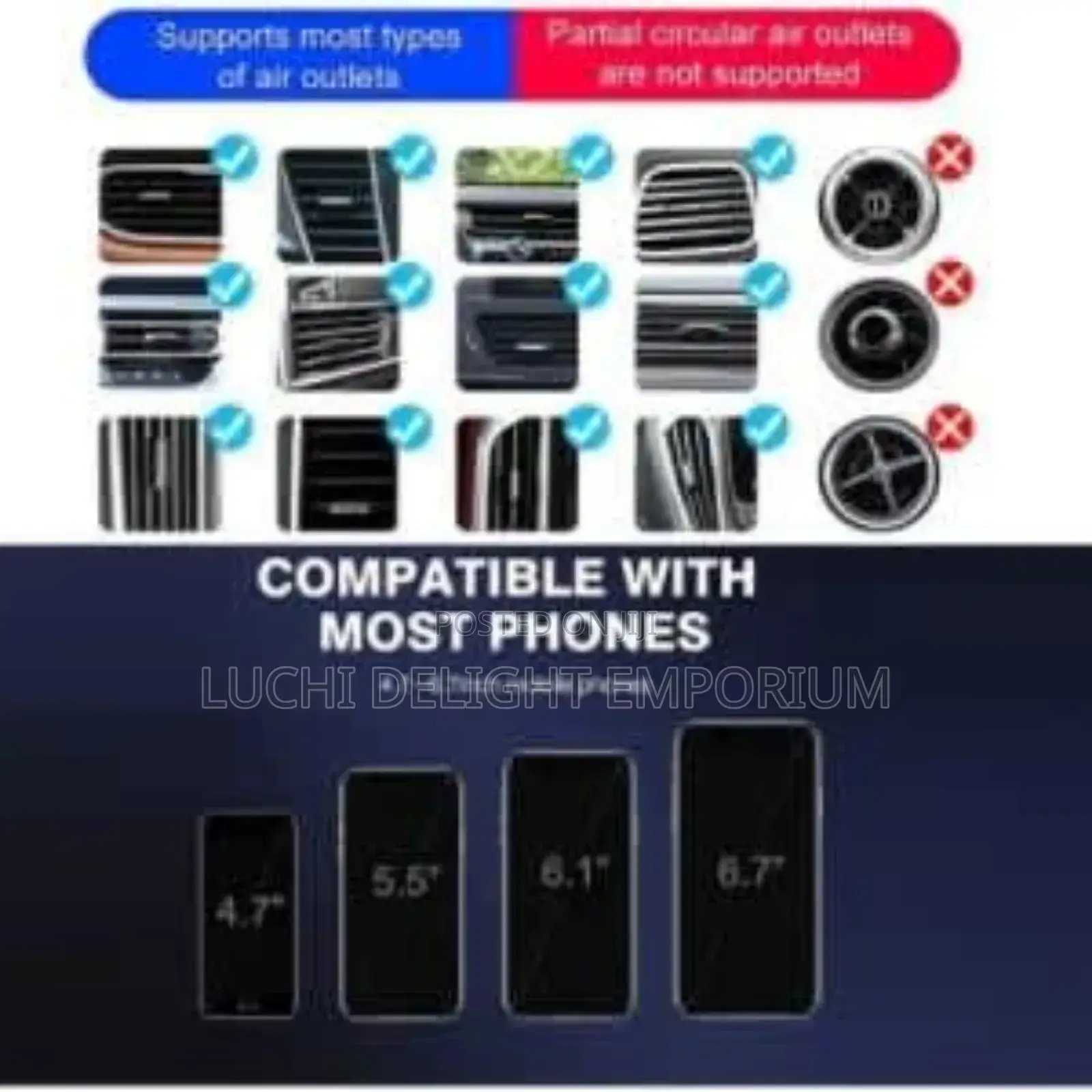 Smart Sensor Phone Wireless Fast Car Charger and Holder