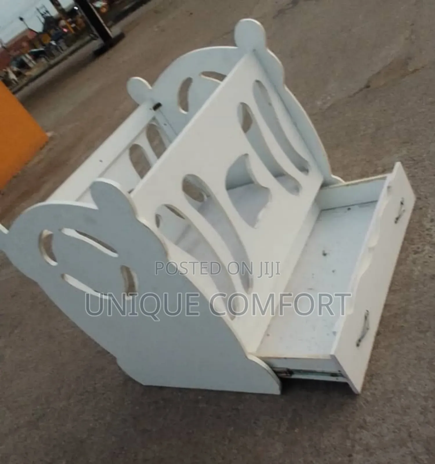 Imported Beautiful White Bed With Underneath Drawers