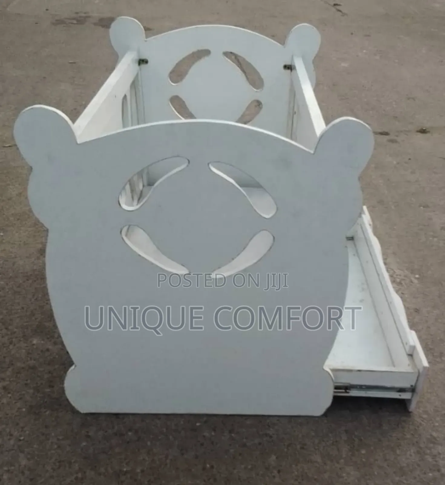 Imported White Beautiful Bed With Underneath Drawers