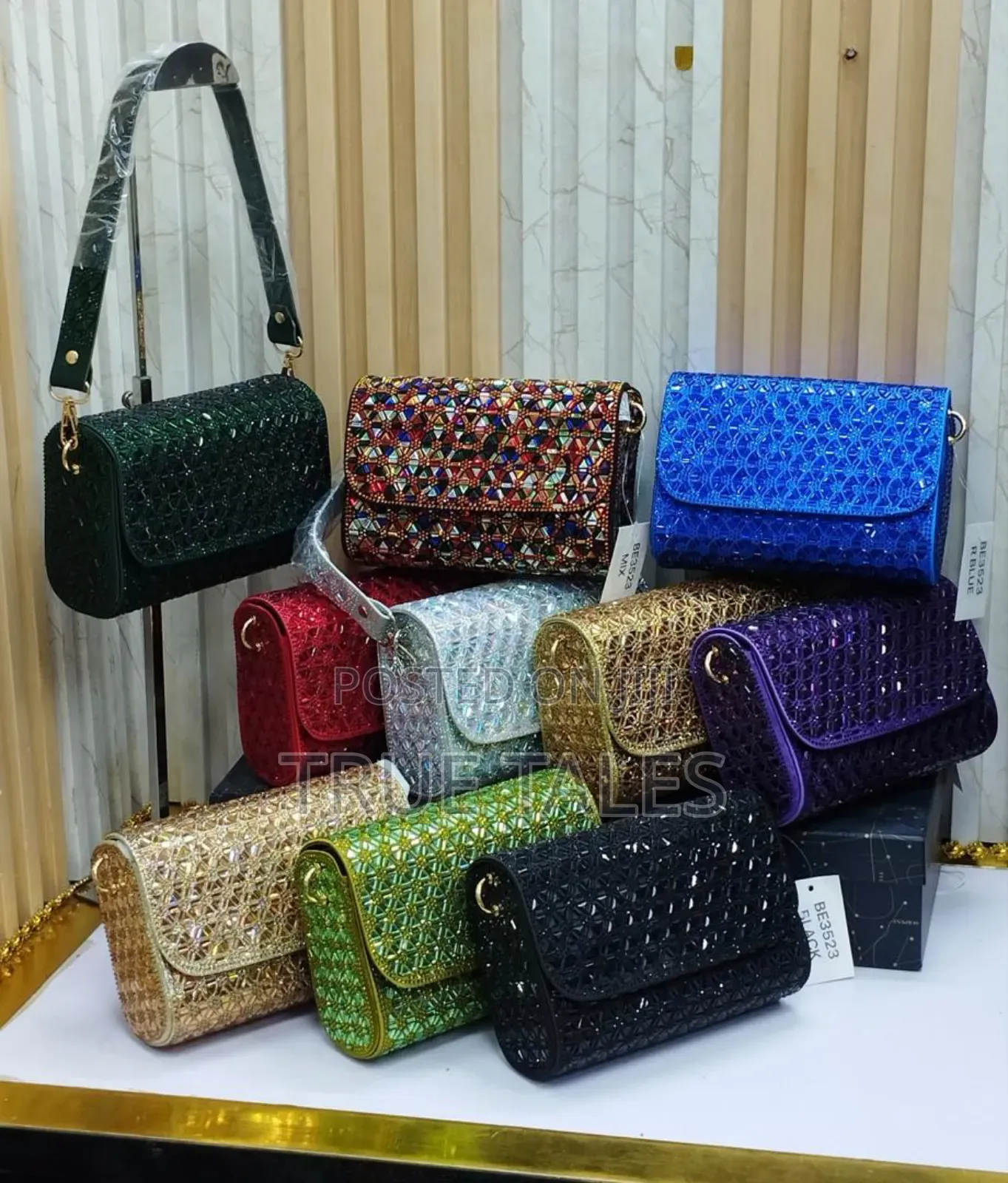 Fully Embellished Big and Roomy Envelope Clutch Purses