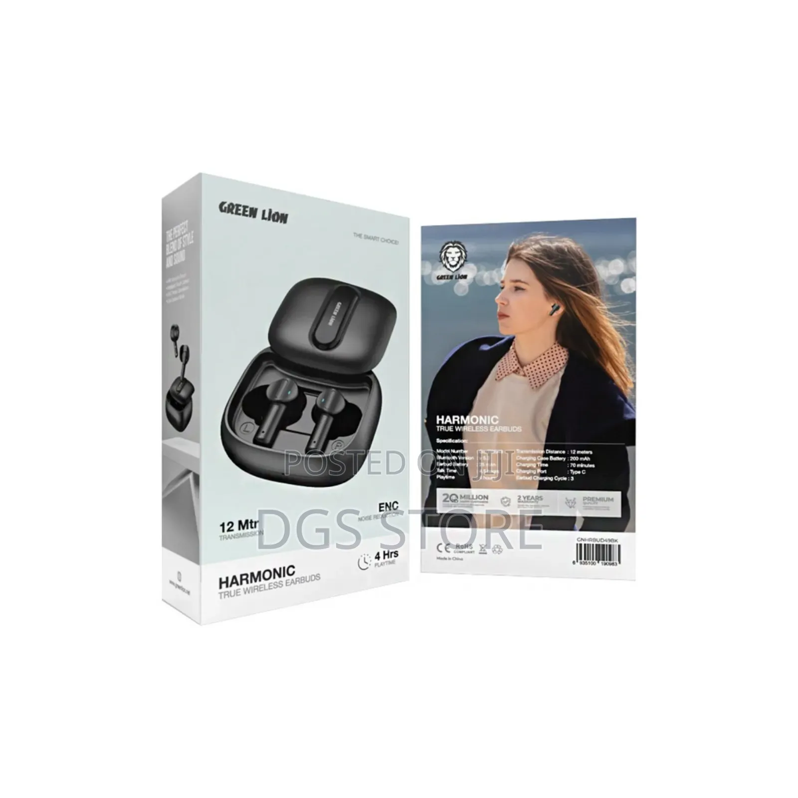 Green Lion Harmonic Bluetooth Earbuds