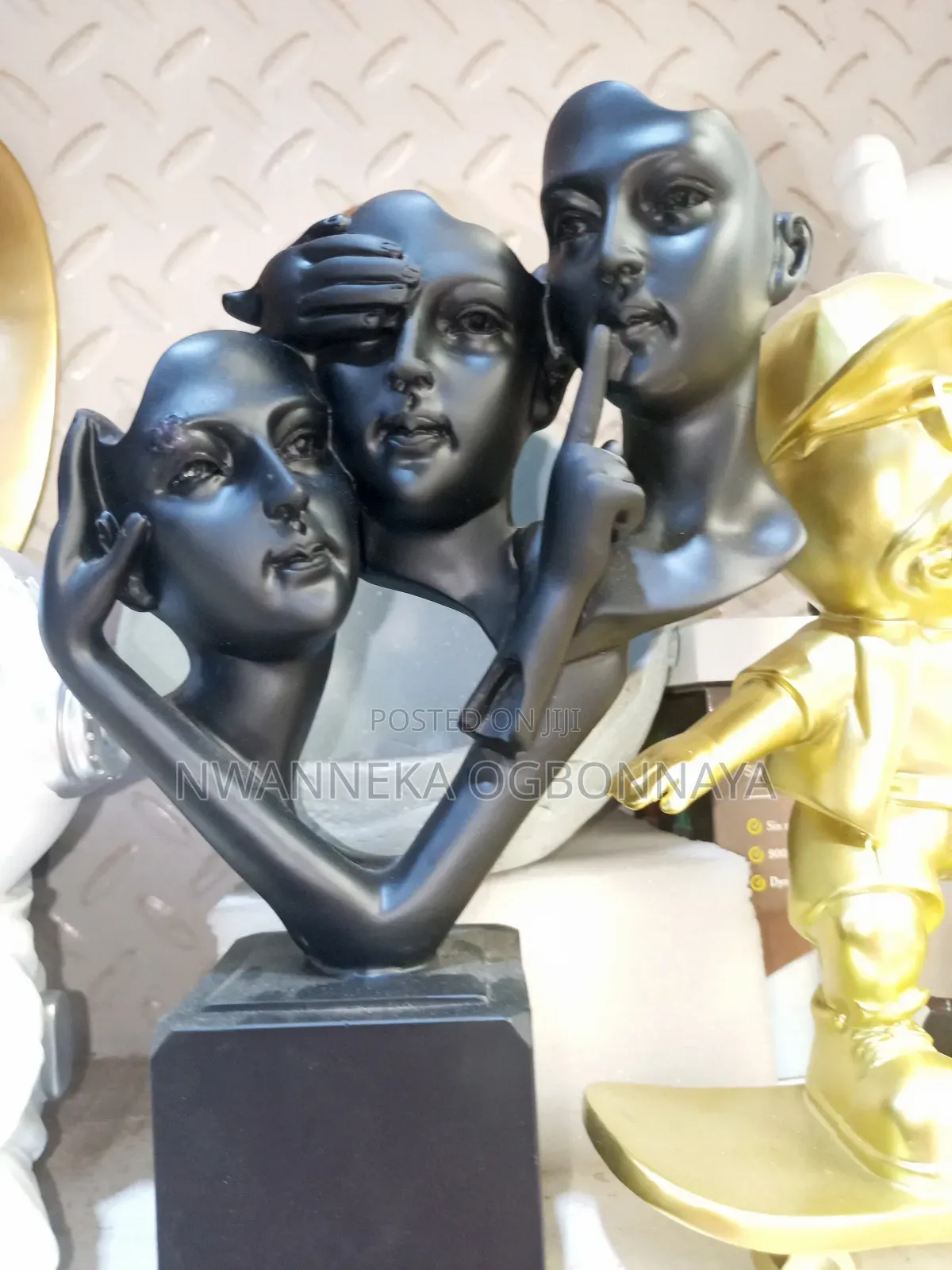 Abstract and Simple Sculptures the Thinker Statue Decor