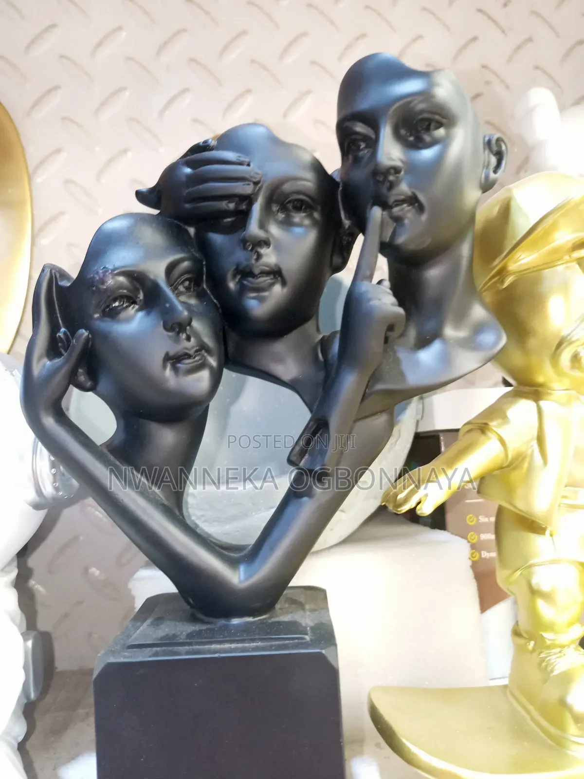 Abstract and Simple Sculptures the Thinker Statue Decor
