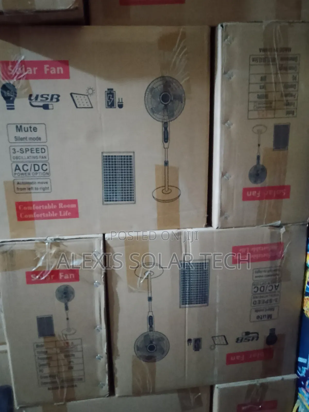 Solar Rechargeable Standing Fan