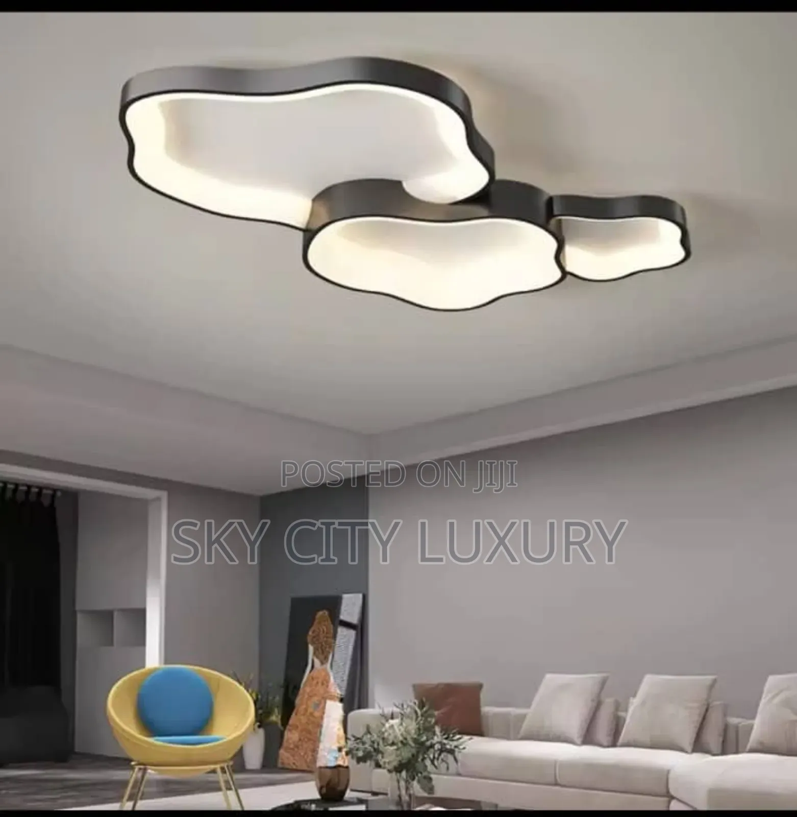 Modern Glossy Ceiling Flush Light
