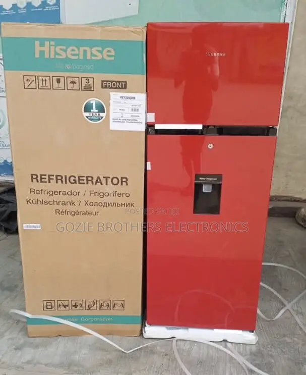 Hisense Refrigerator With Water Dispenser (Red Color)
