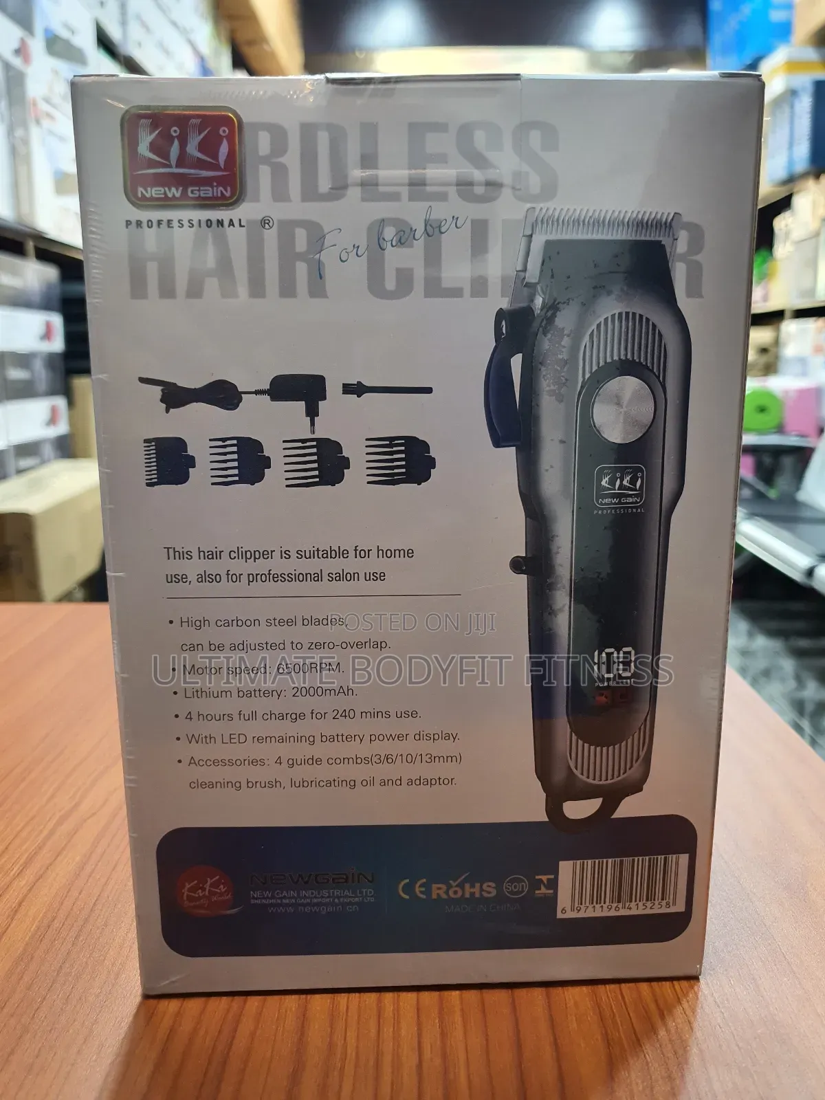 Brand New Kiki New Gain NG-444 Salon Cordless Hair Clipper