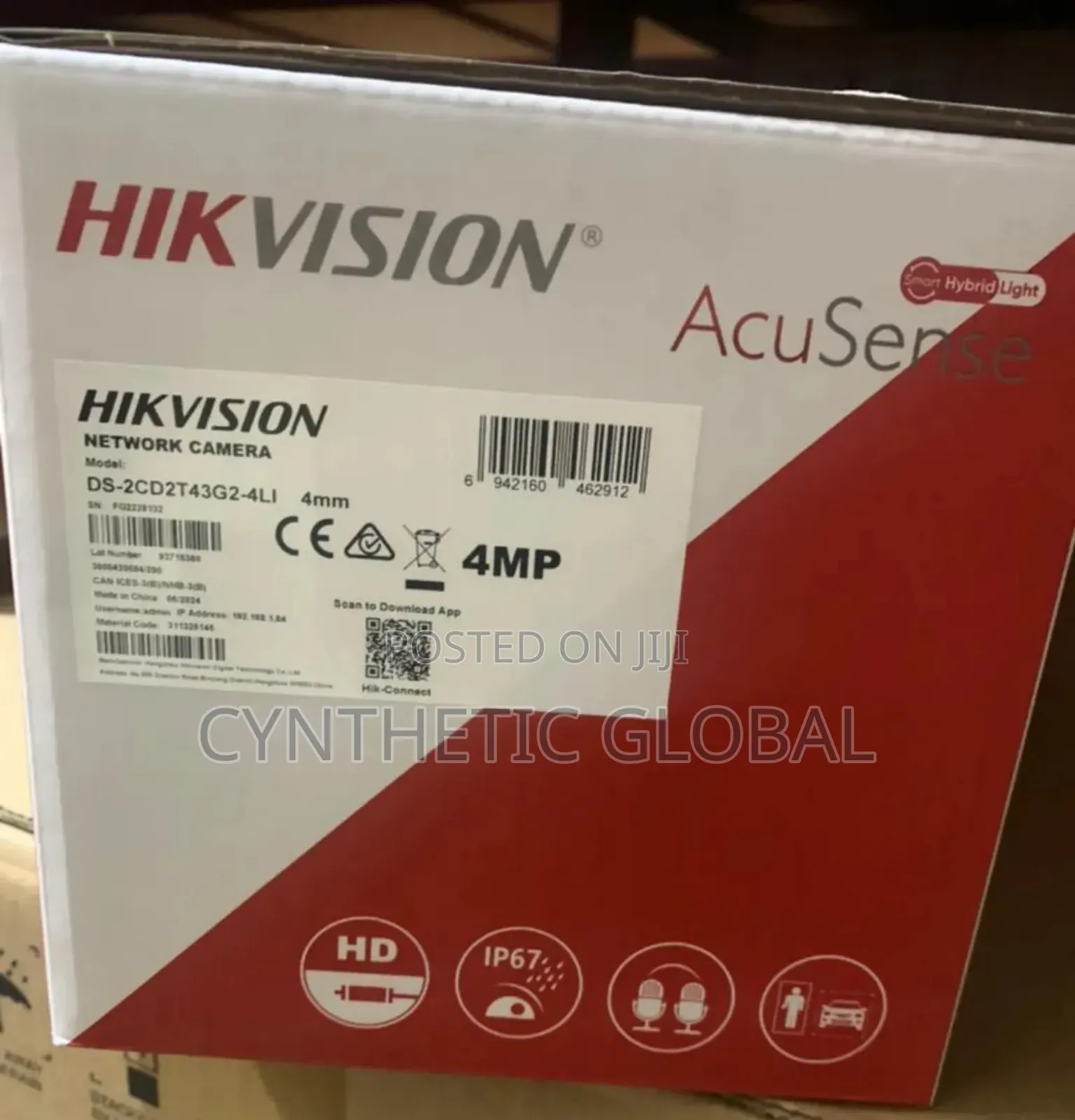 Hikvision Acusense 4mp Bullet Network Cameras-2cd2t43g2-4li