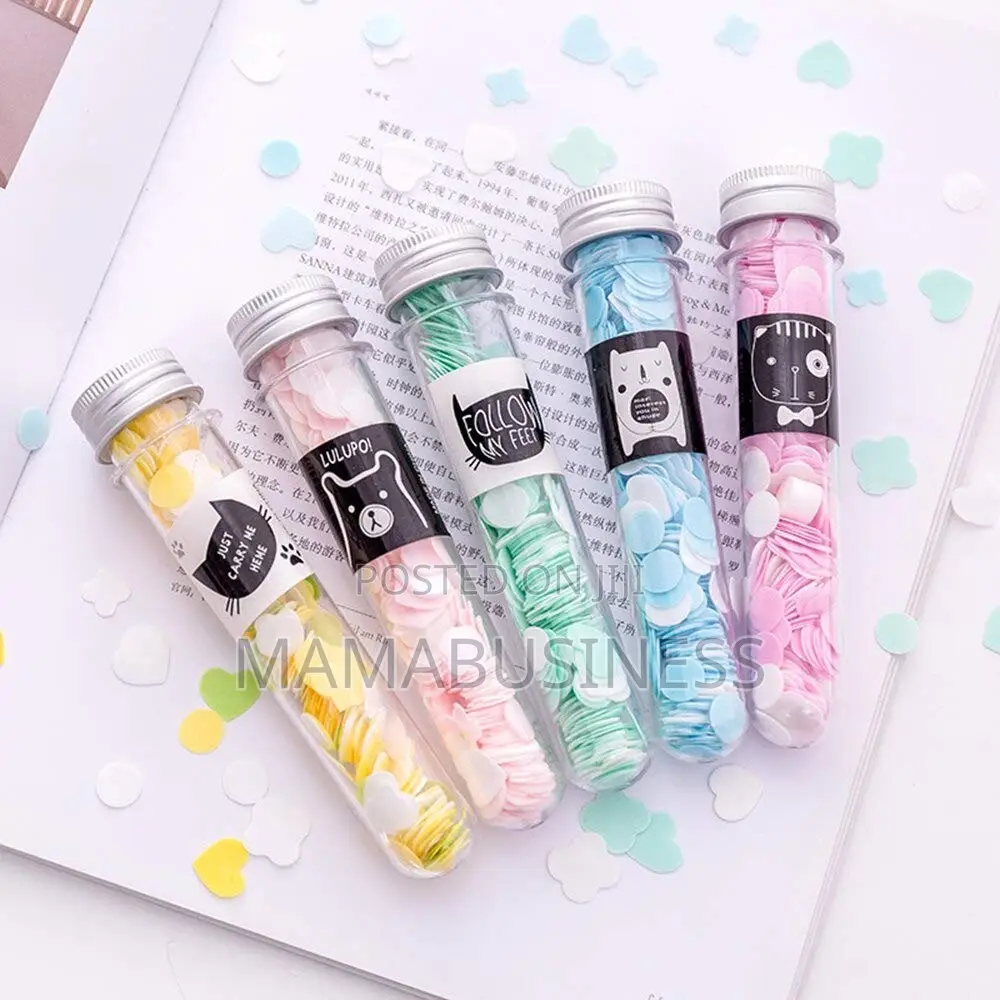 Flower Design Tube Shape Bottle Paper Soap