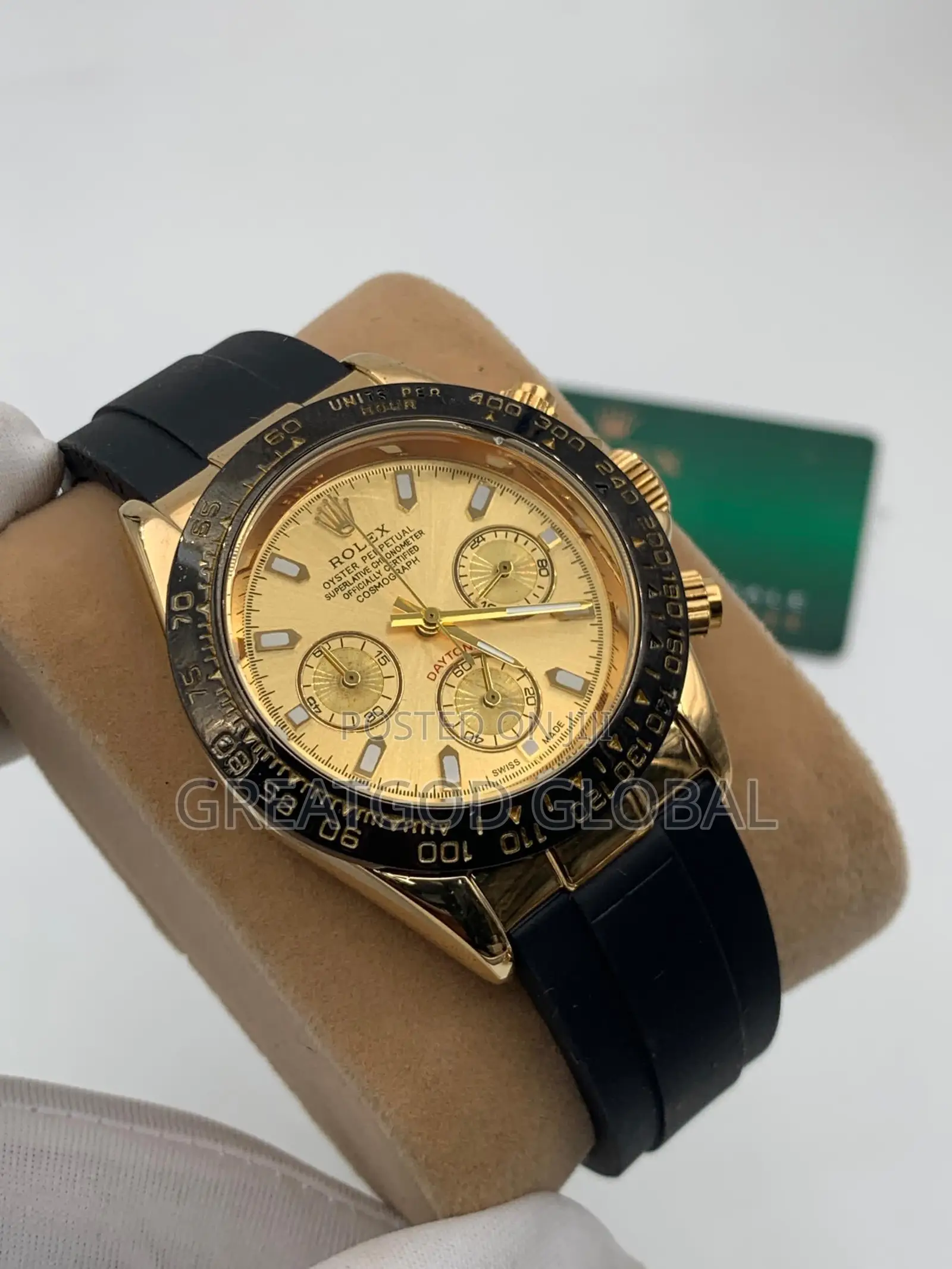 ROLEX RUBBER Chronograph Working * With Box 
