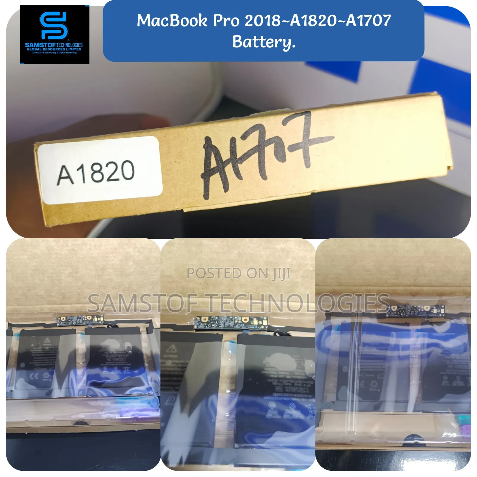 Macbook Pro 15" A1707, A1820 (EMC 3072) 2016-2017 Battery