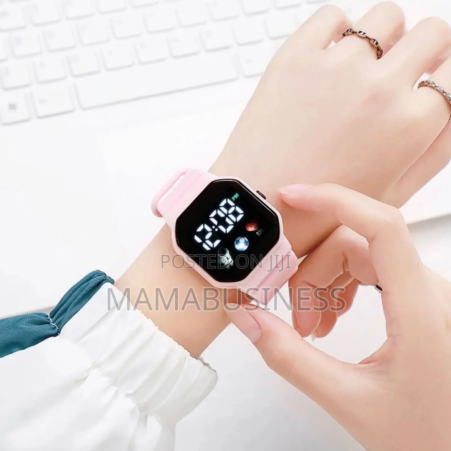 Led Watch - Pink, Black, White Colour
