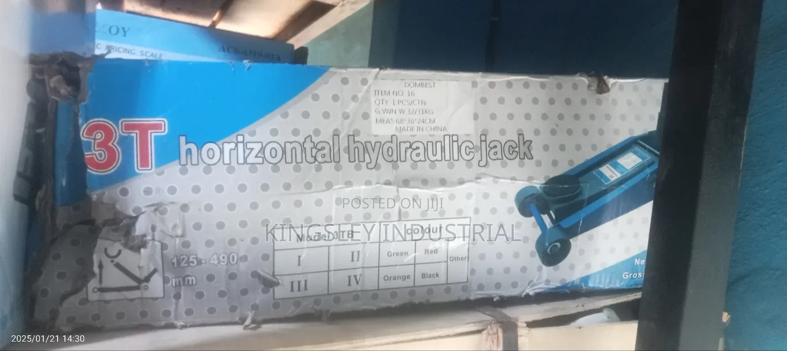 Heavy Duty Manuel Horizontal Hydraulic Jack 3-Ton