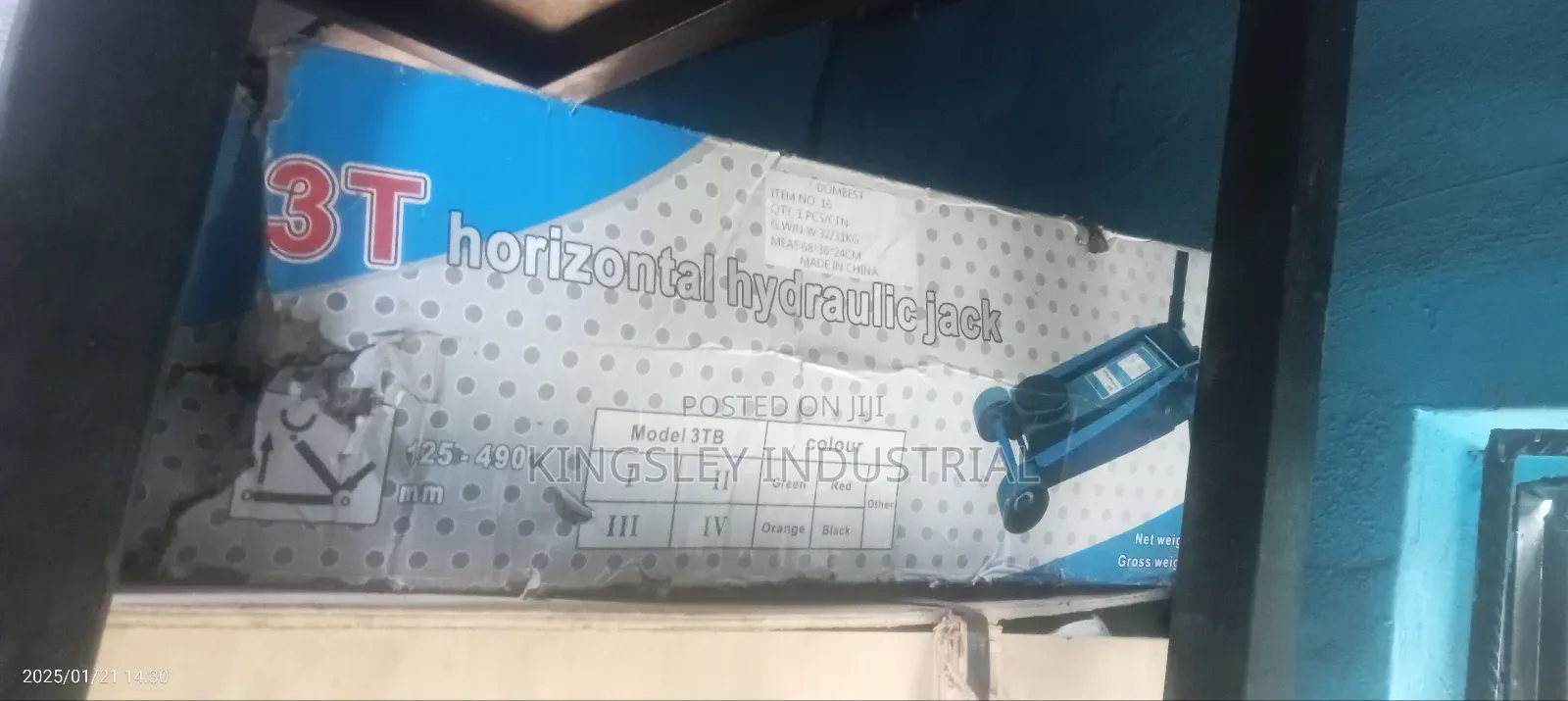 Heavy Duty Manuel Horizontal Hydraulic Jack 3-Ton