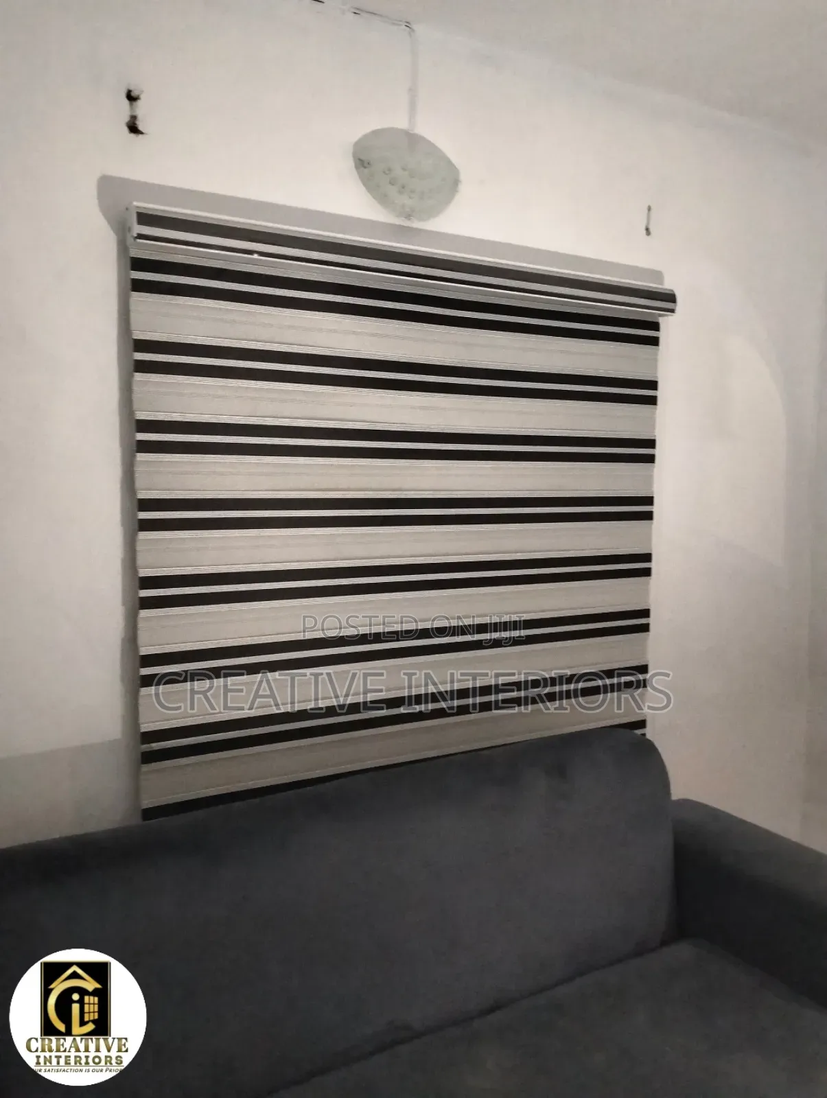 Grey Color Day and Night Window Blinds