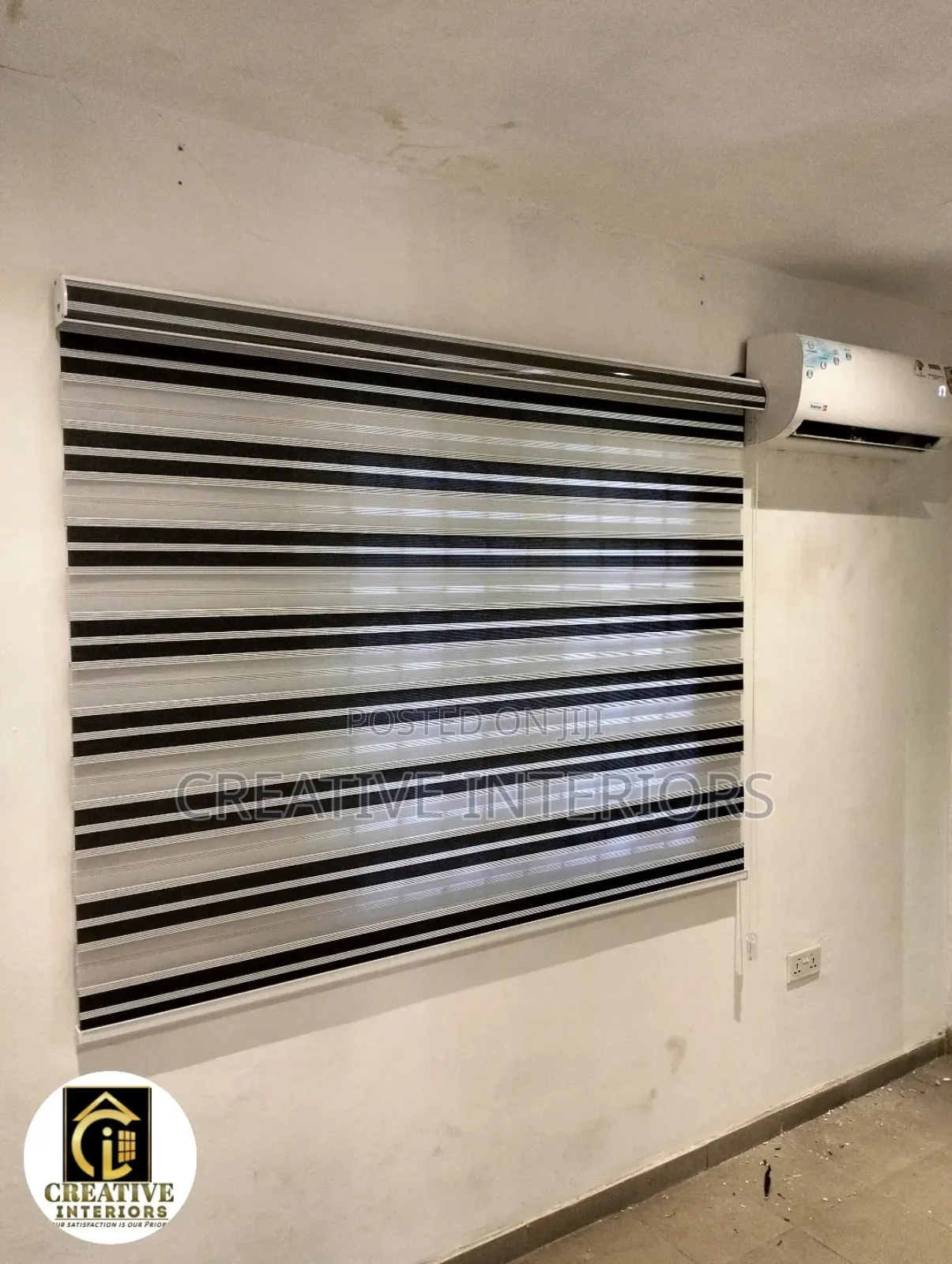 Grey Color Day and Night Window Blinds