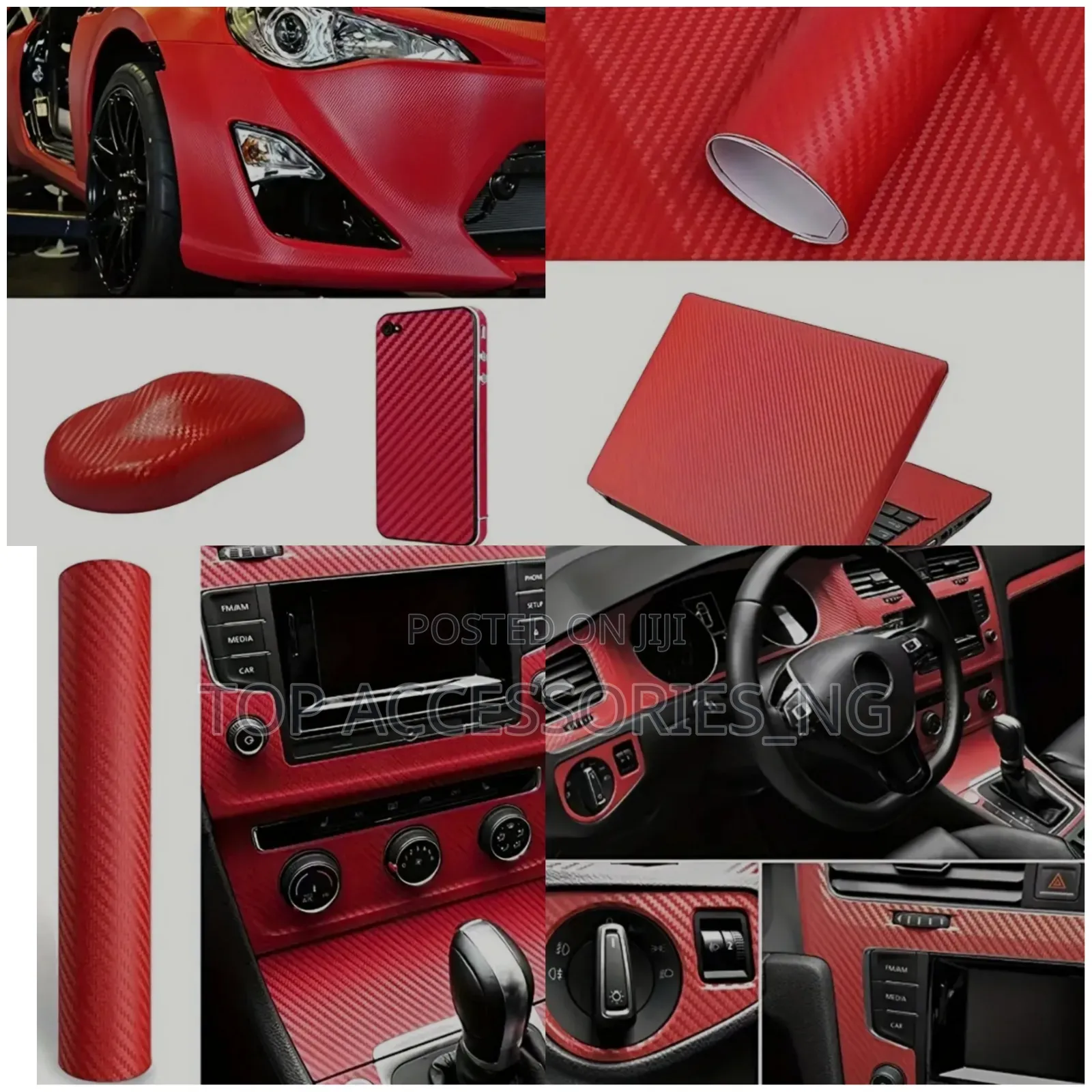 Car Interior and Exterior Carbon Fiber Car Wrap