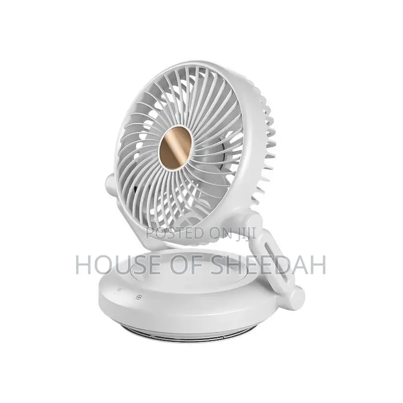 Rechargeable Desktop Fan With Light