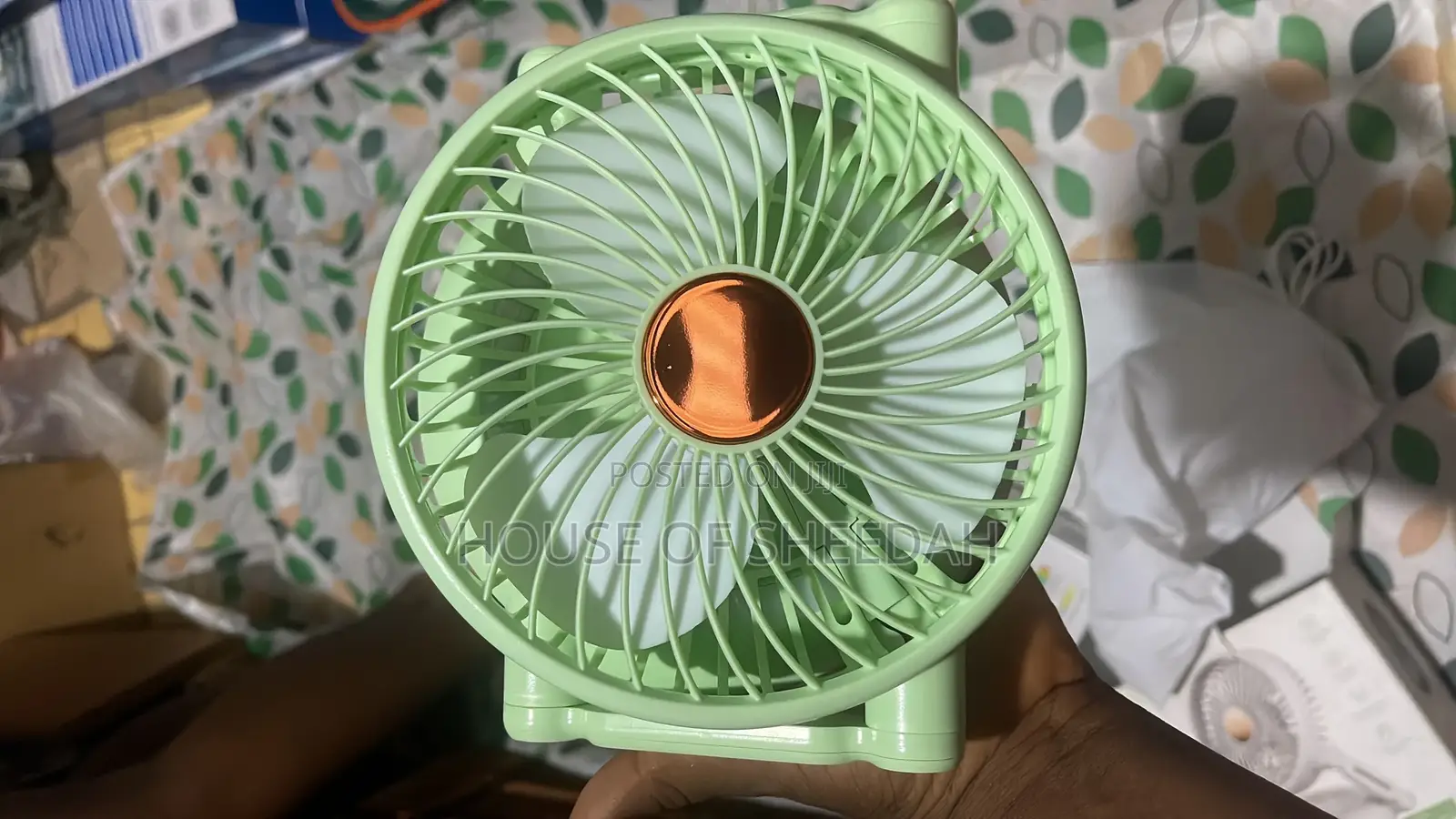Rechargeable Desktop Fan With Light
