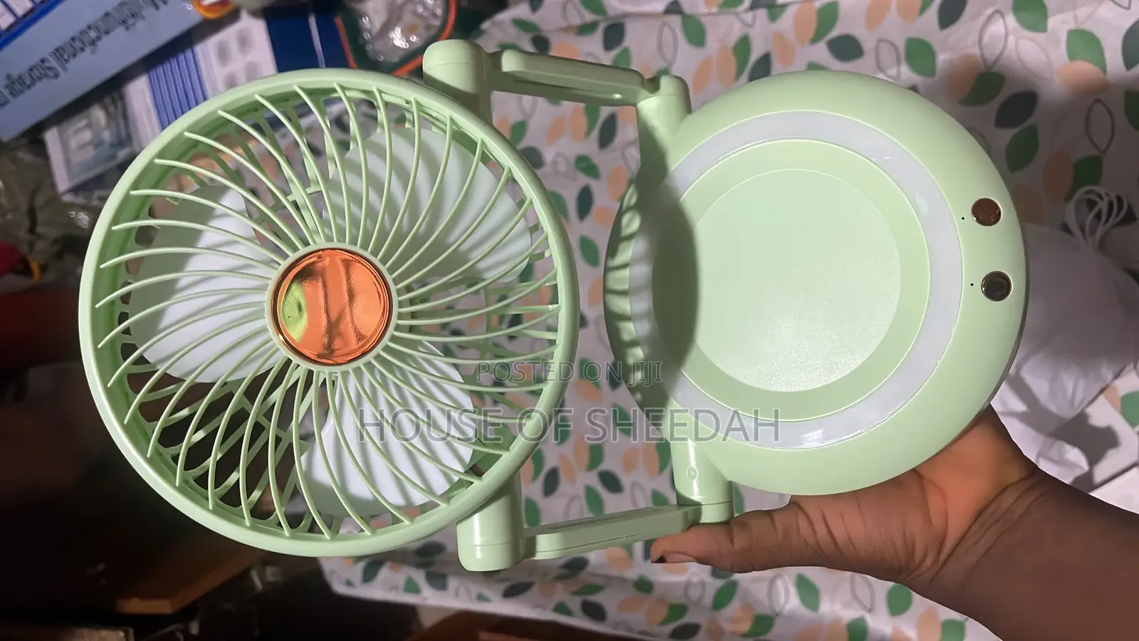 Rechargeable Desktop Fan With Light