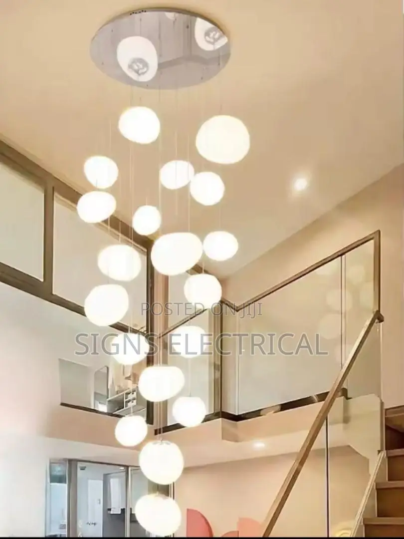 Danish Creative Cobblestone Chandelier Loft Apartment