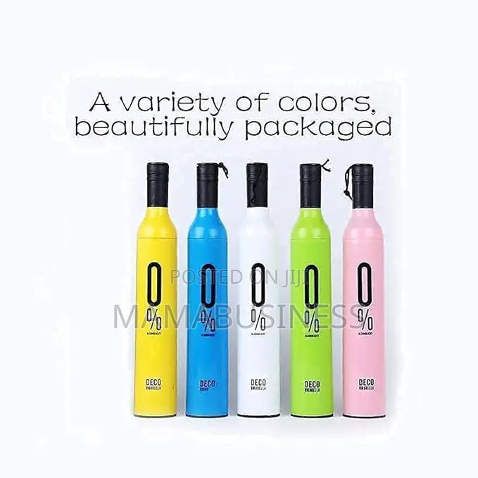 Travel Folding Portable Wine Bottle Umbrella,