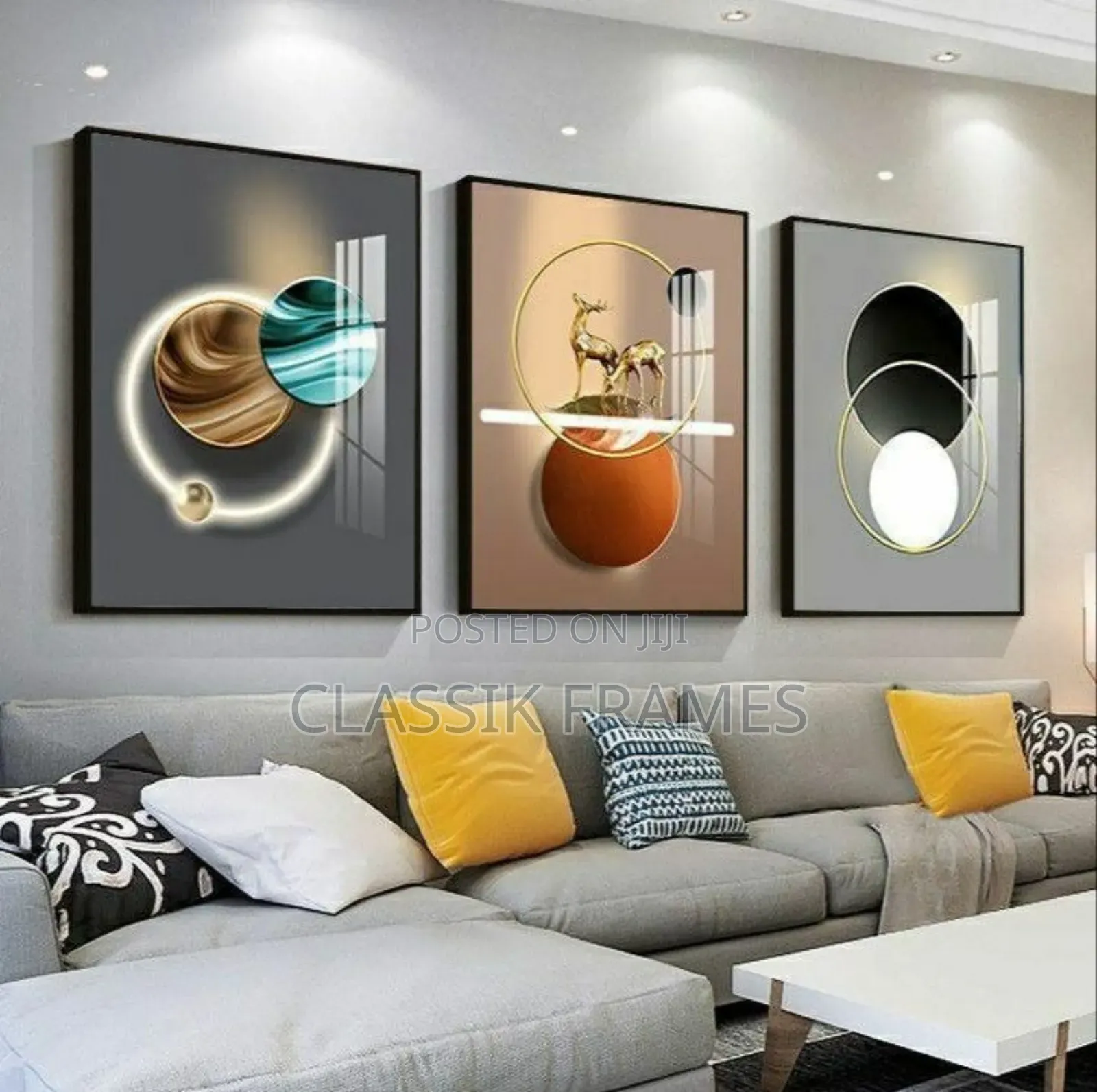 Hd Framed Malicor Interior Abstract Digi Painting Wall Arts