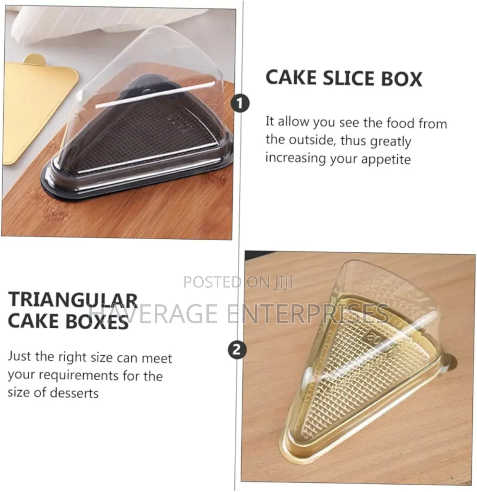 Pastry Cake Boxes for Slices of Cakes 500pces