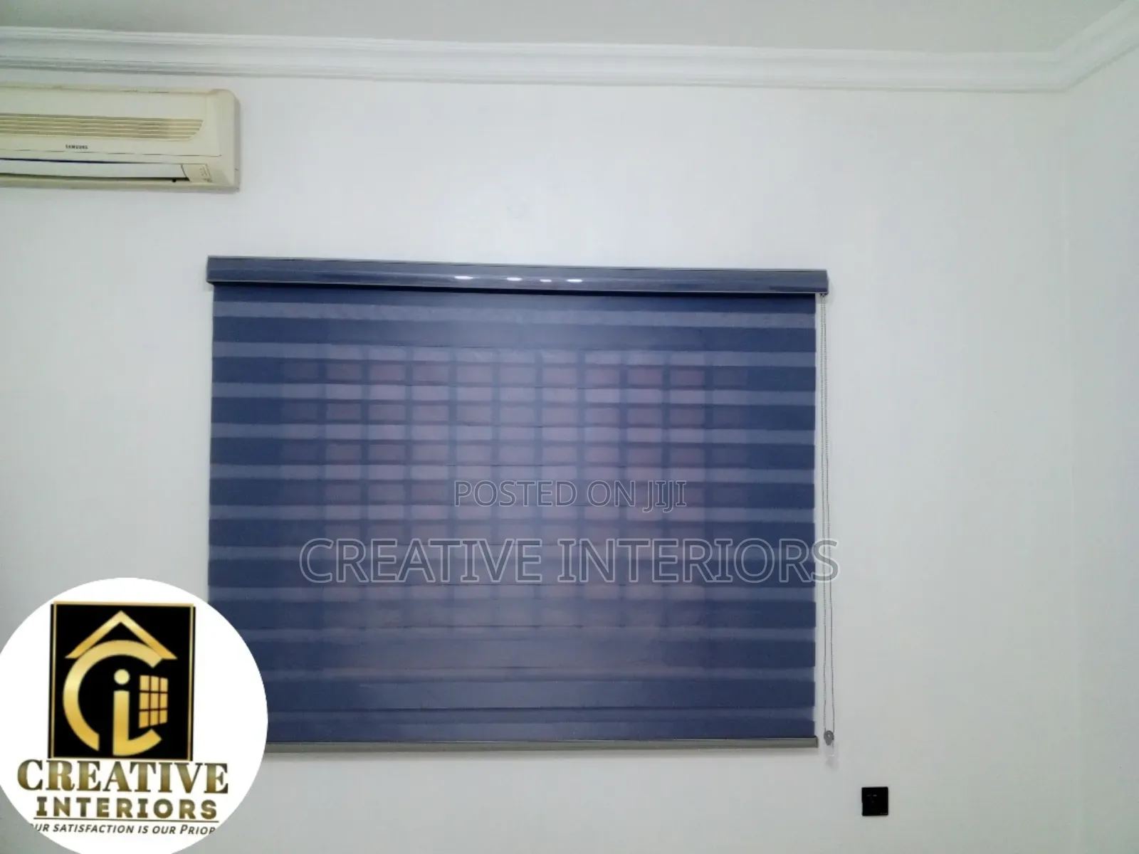 Grey Colour Day and Night Window Blinds