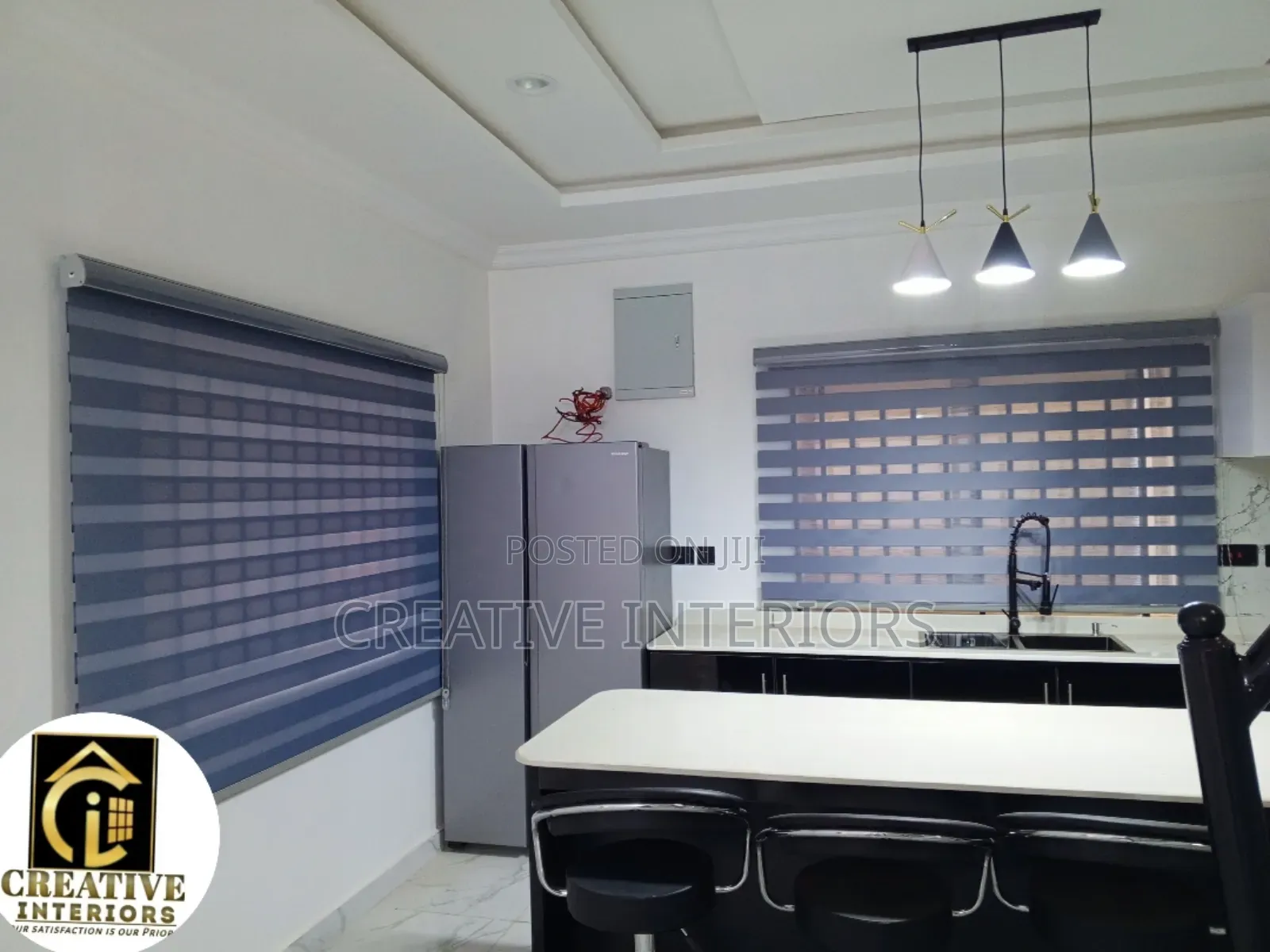 Grey Colour Day and Night Window Blinds