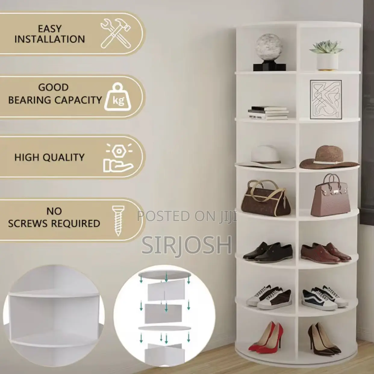 360 Degree Rotating Shoe Rack