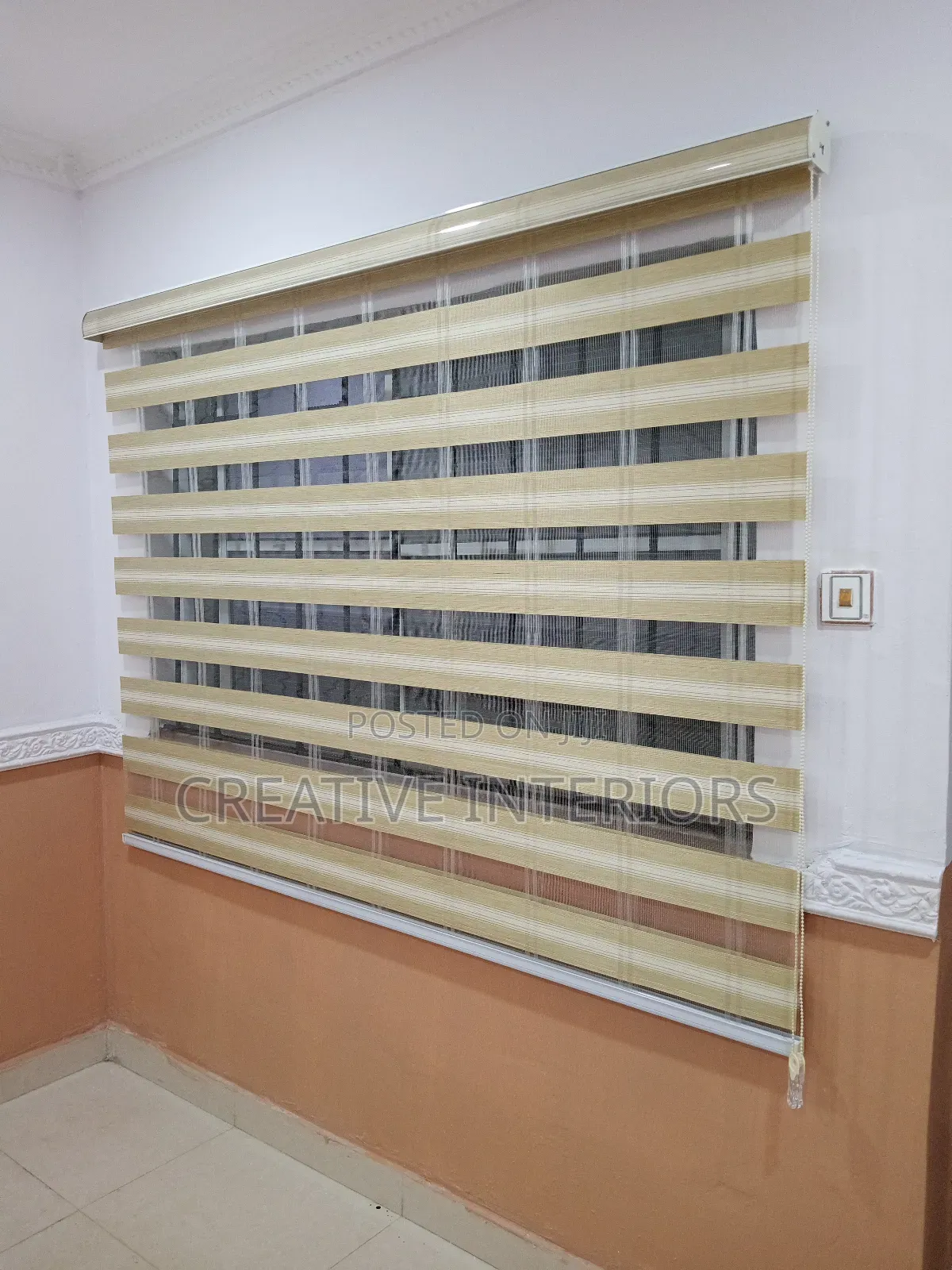 Cream Colour Day and Night Window Blinds