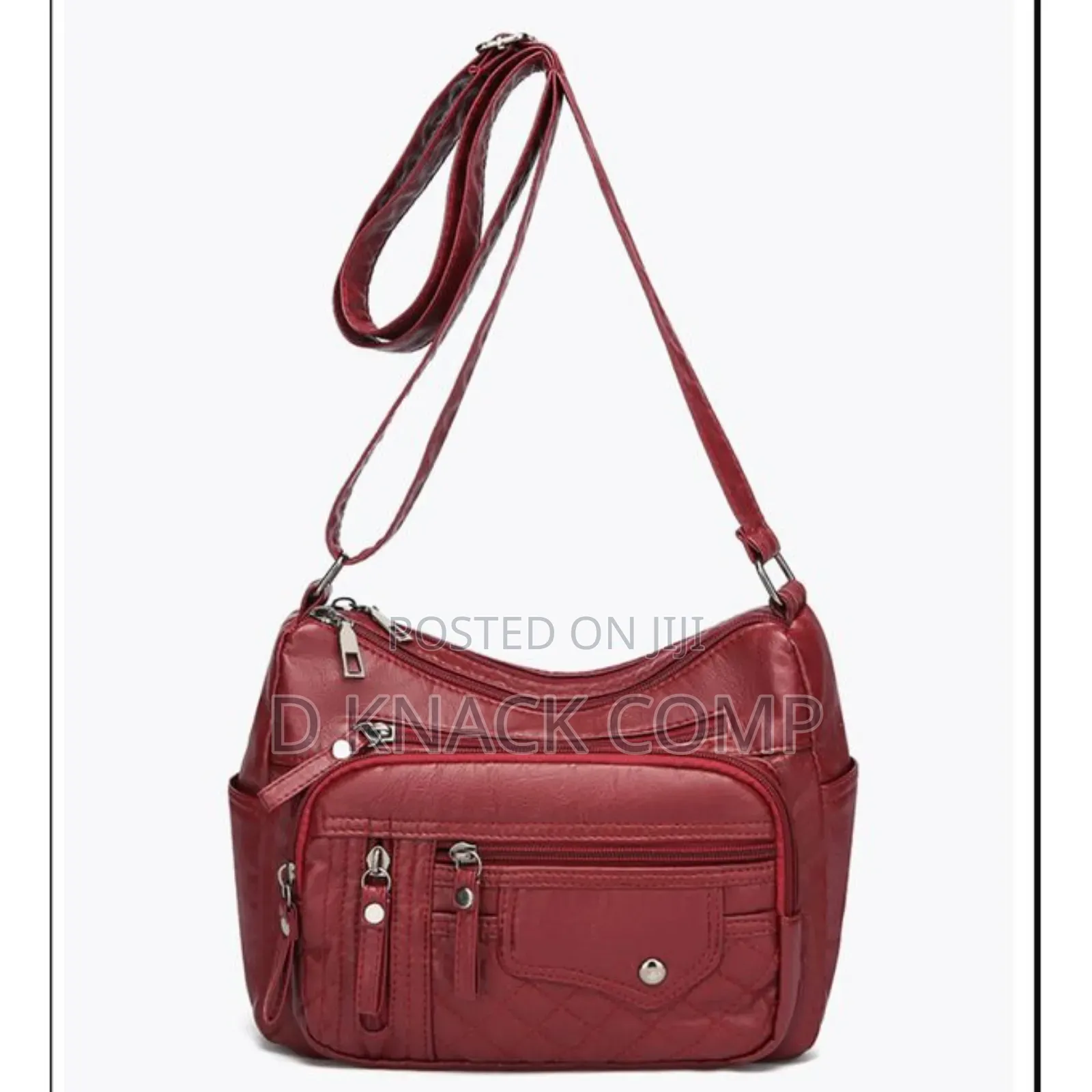 Elegant Multiple Zipper Soft Vegan Leather Women's Bag