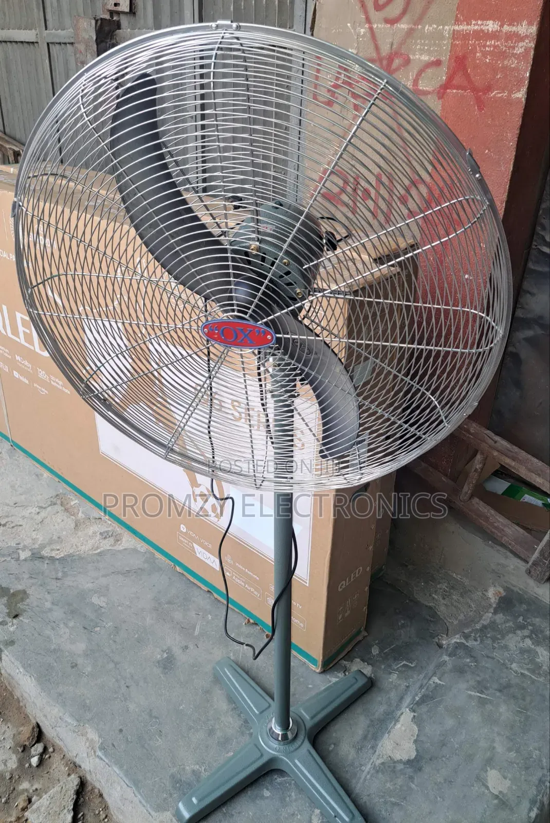 Brand New Ox Standing Industrial Fan Copper Coil 26inch