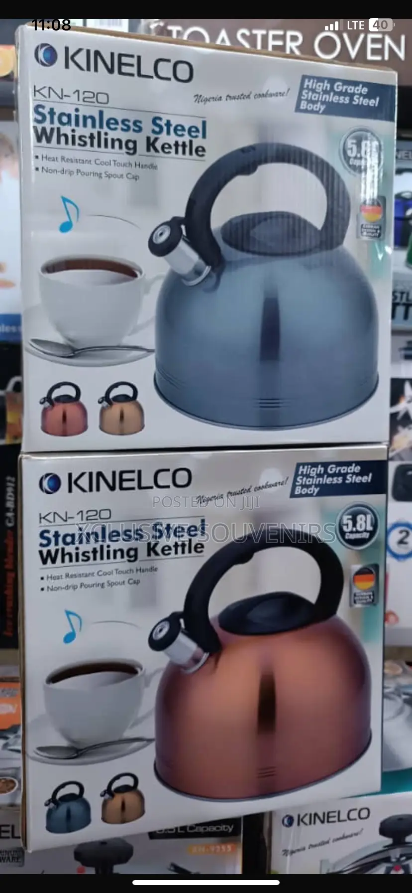 Kinelco Kn-120 Stainless Steel Whistling Kettle