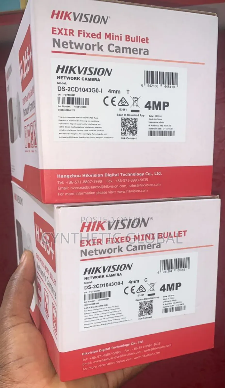 4MP HIKVISION H.265+ EXIR Fixed Mini Bullet Network Camera