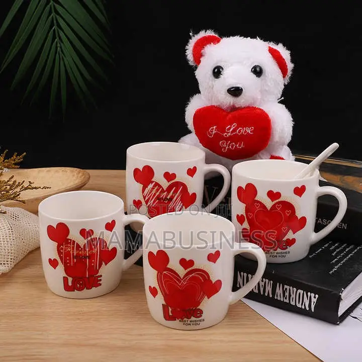 Valentine's Day Gift Coffee Mug and a Teddy Bear