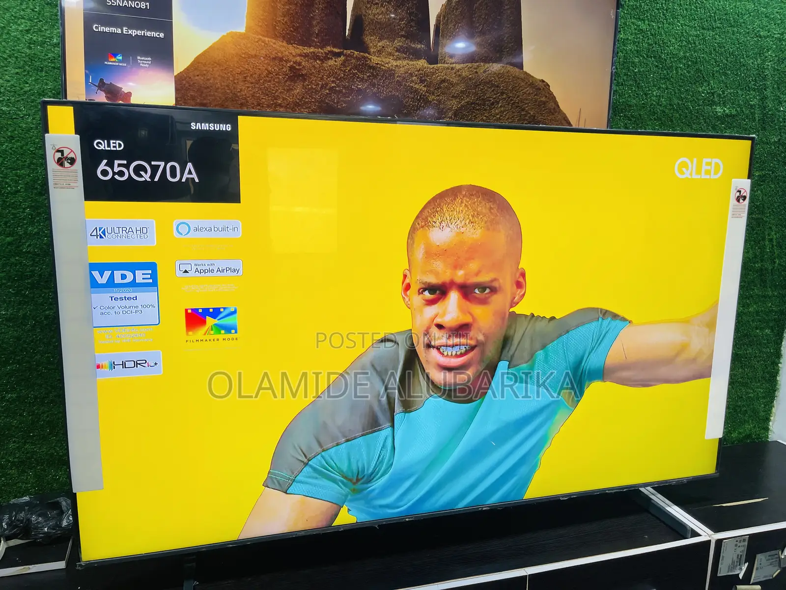 Samsung 55” Class Qled Air Slim Q70a Quantum HDR Smart Tv