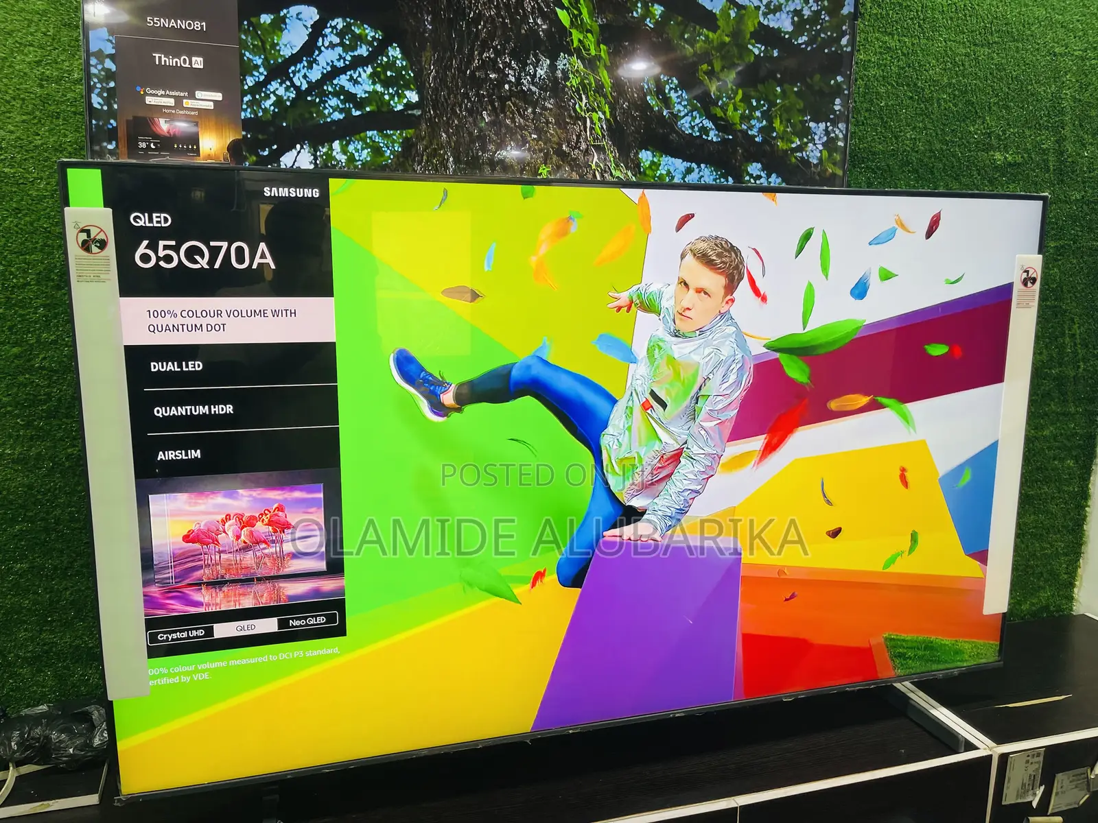 Samsung 55” Class Qled Air Slim Q70a Quantum HDR Smart Tv