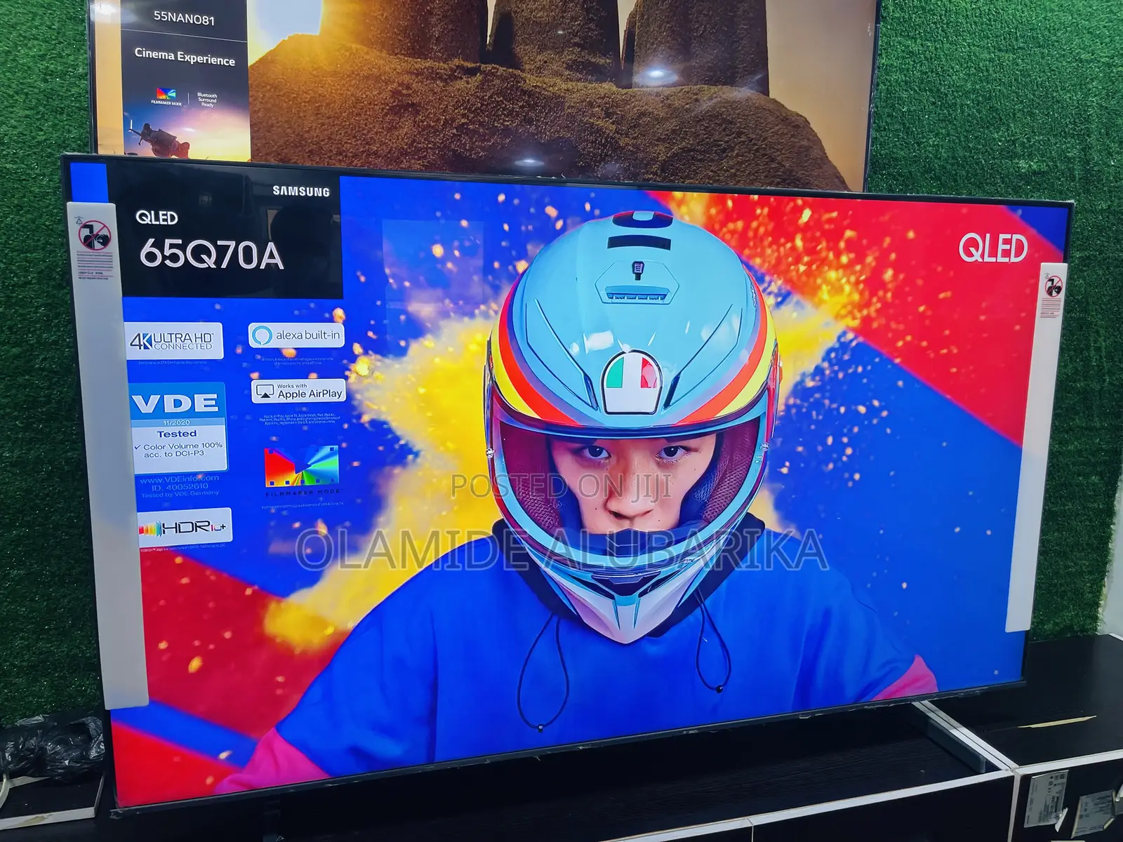 Samsung 55” Class Qled Air Slim Q70a Quantum HDR Smart Tv