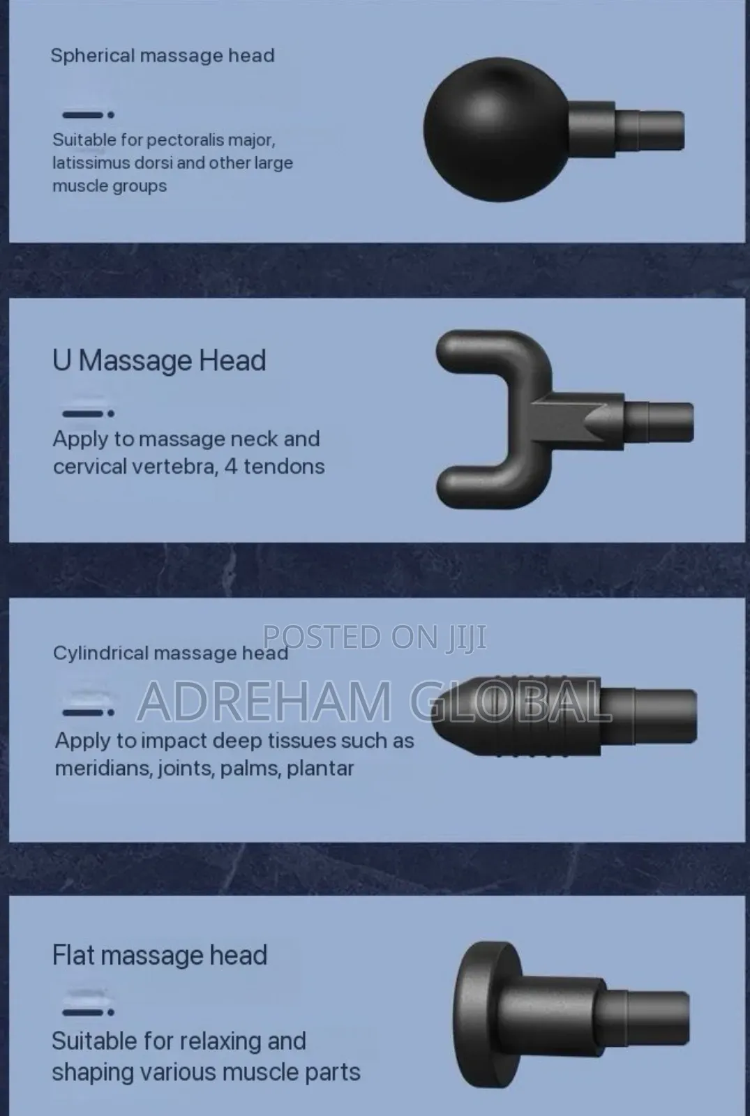 New Model Blue Idea Fascial Gun Deep Muscle Masager for Body